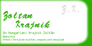 zoltan krajnik business card